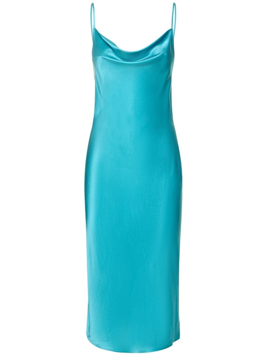 Fleur Du Mal - Robe midi en soie à col châle