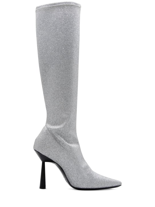 Gia Borghini: 100mm hohe, gummierte Stiefeletten „Rosie 8“