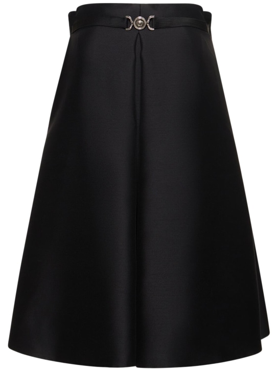 Versace - Robe bustier courte en sergé de soie et laine