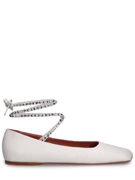Amina Muaddi - Ballerines en cuir Ane 10 mm