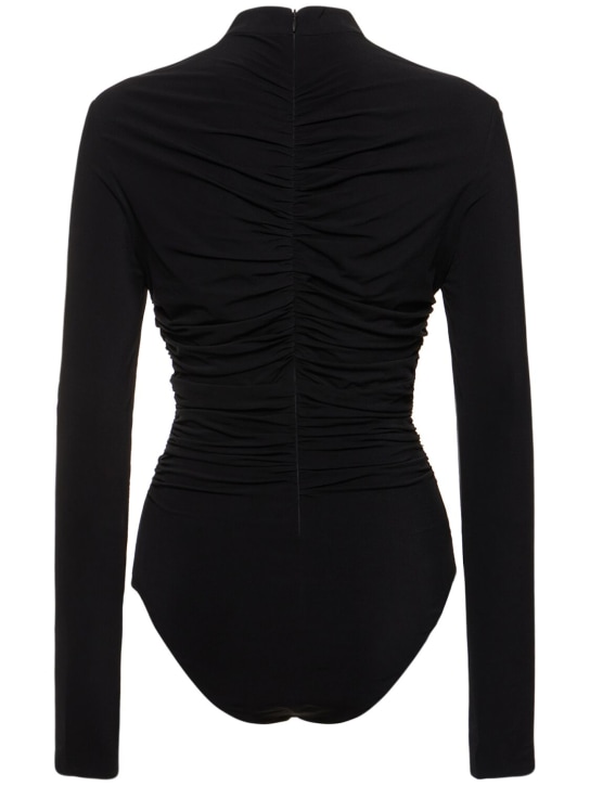 Magda Butrym - Body en jersey ajouré détail roses 3D