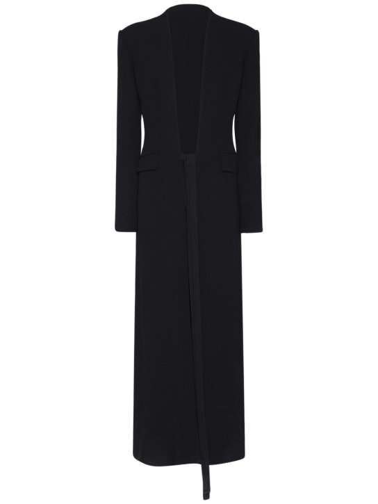 Nensi Dojaka - Wool cady self-tie long coat