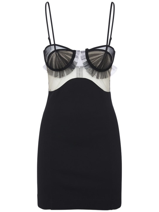 Nensi Dojaka - Tulle and jersey mini dress