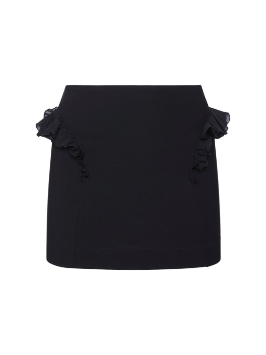 Nensi Dojaka - Jupe courte en jersey de viscose ruchée
