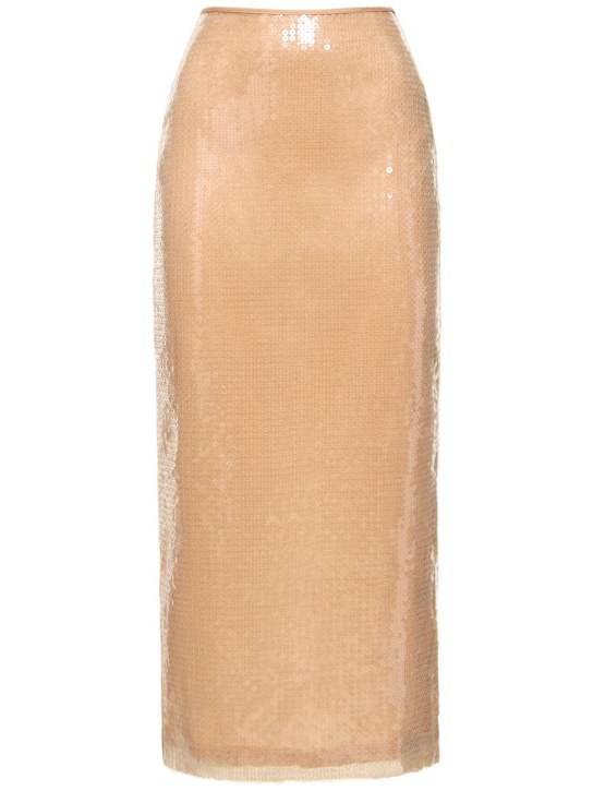 David Koma - Jupe midi en sequins taille haute