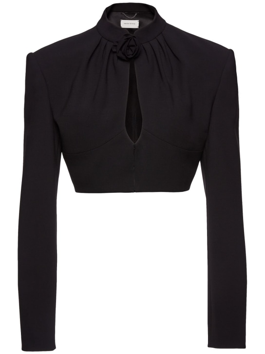 Magda Butrym - Keyhole wool crepe crop jacket