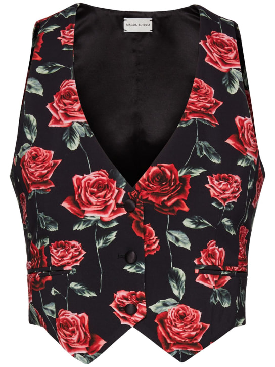Magda Butrym - Rose print jersey vest
