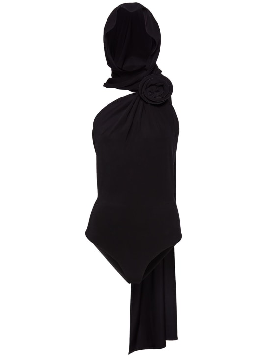 Magda Butrym - Draped jersey bodysuit w/hood