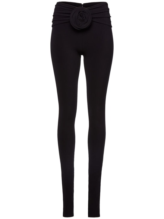 Magda Butrym: Legging en jersey drapé détail rose