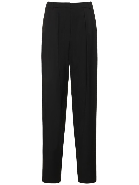 Magda Butrym: Wool twill straight high waist pants