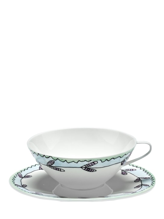 Marni By Serax - Set of 2 Blossom Milk teacups & saucers