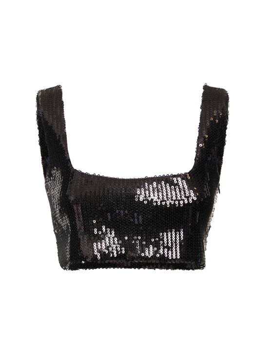 Galvan - Crop-Top mit Pailletten „Beating Heart“