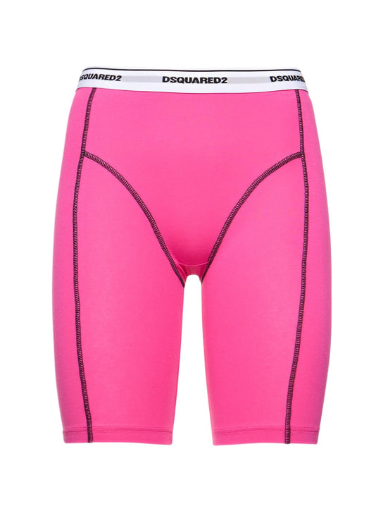 Dsquared2 - Radlerhose aus Baumwolljersey mit Logo