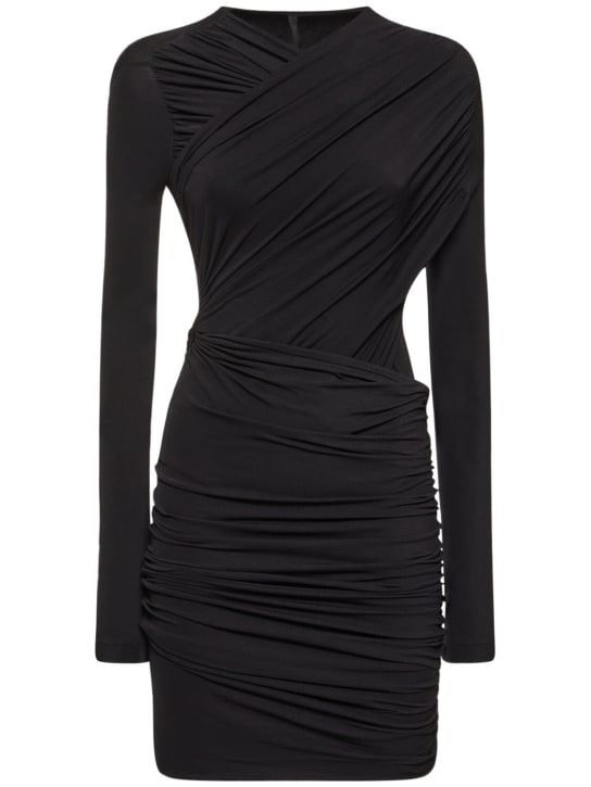Petar Petrov: Jersey wrapping long sleeve mini dress
