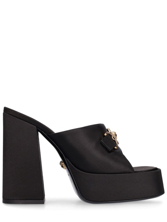 Versace - Mules en satin 120 mm