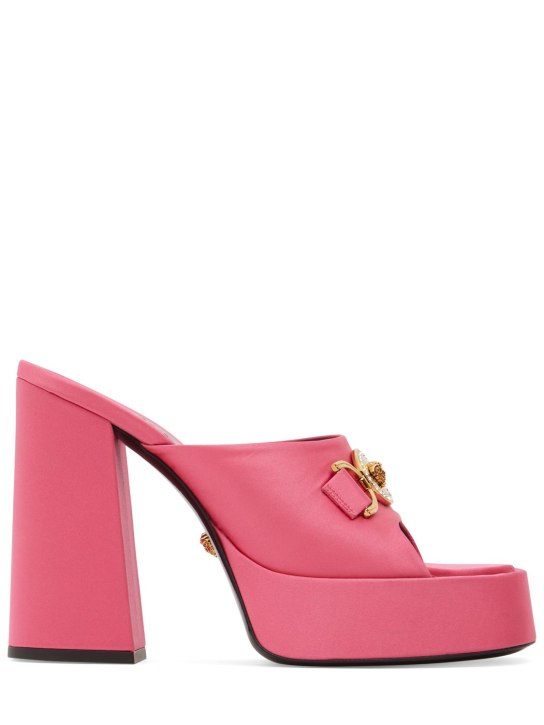 Versace - Mules en satin 120 mm