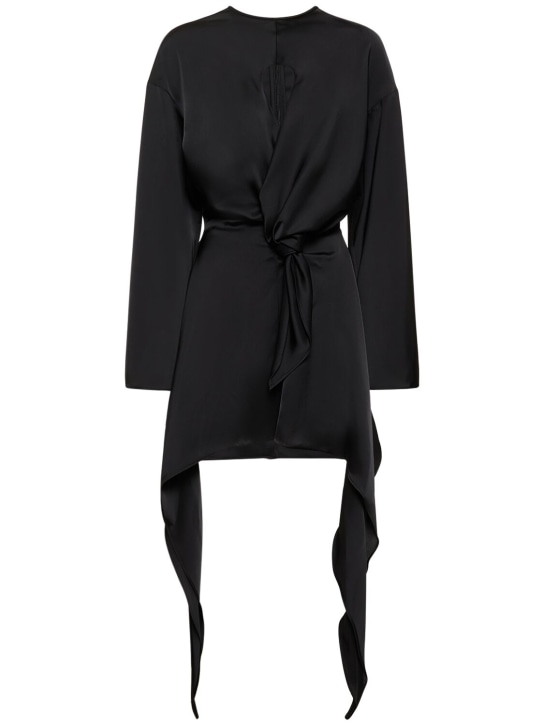 The Attico - Robe courte en satin ajouré Louie