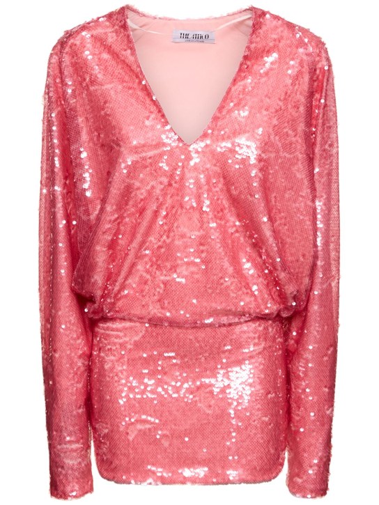 The Attico - Gael sequined V-neck mini dress