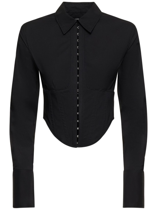 Dion Lee - Chemise corset courte en popeline de coton mélangé