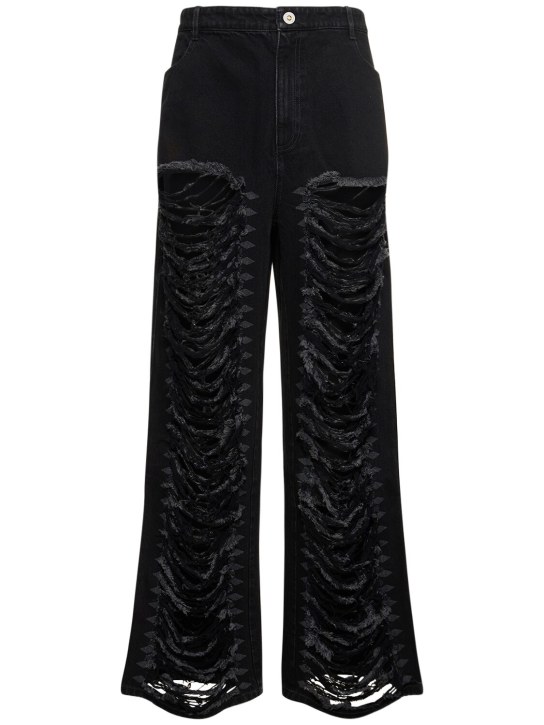 Dion Lee: Jean ample en coton usé