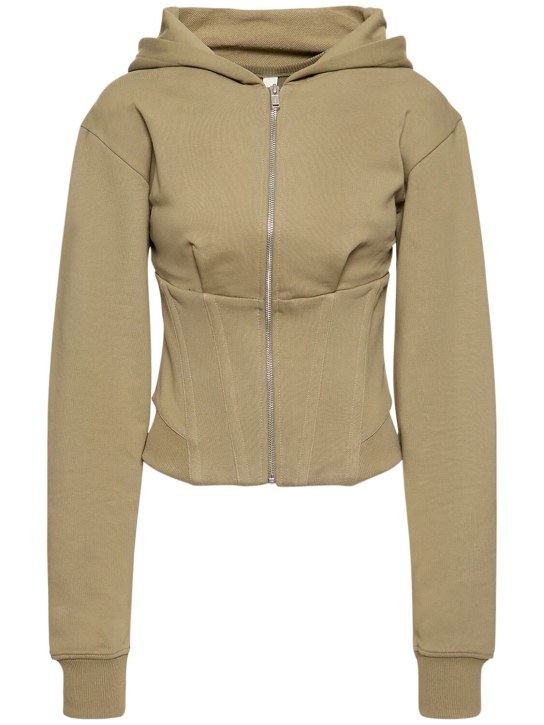 Dion Lee: Felpa in jersey di cotone / cappuccio