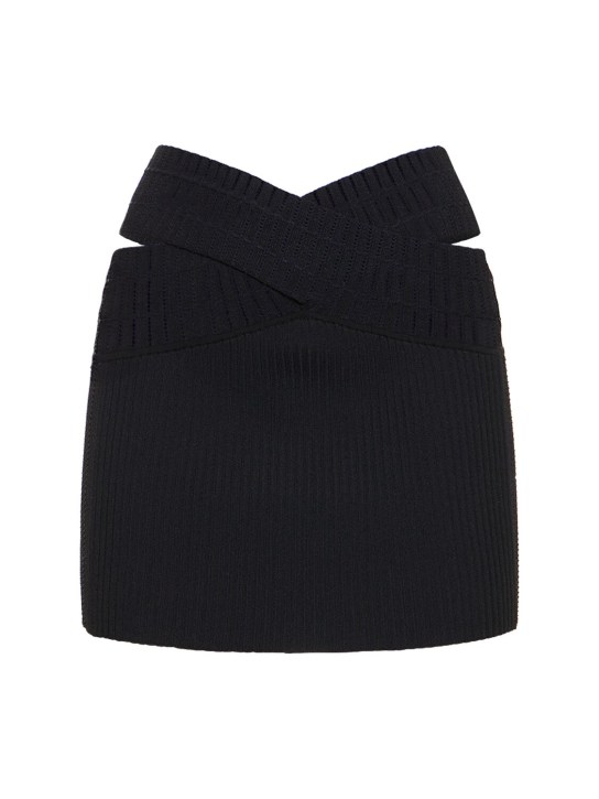 Dion Lee - Jupe courte en maille de viscose côtelée