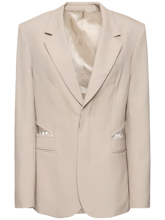 Dion Lee - Single breasted wool interlock jacket