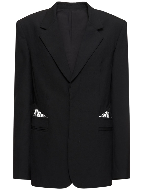 Dion Lee - Single breasted wool interlock jacket