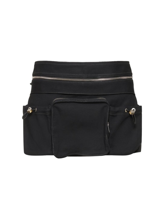 Dion Lee - Jupe courte en coton mélangé avec sac banane
