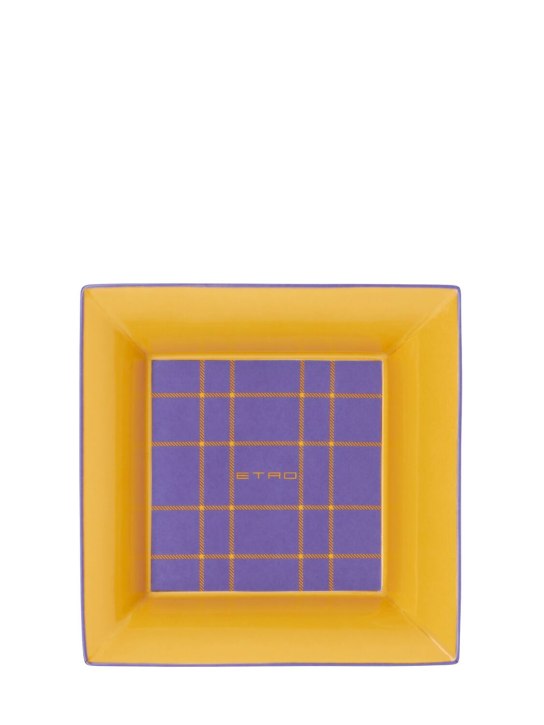 Etro: Vide-poches en porcelaine tartan