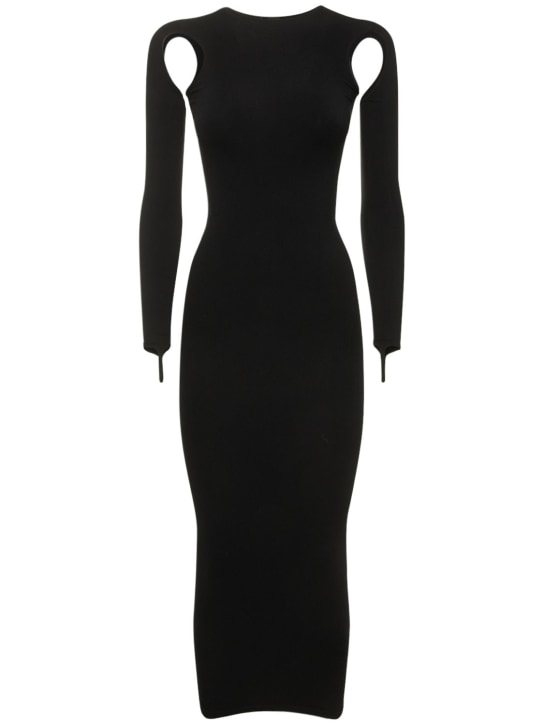 Andreadamo - Robe midi sculptante en jersey ajouré