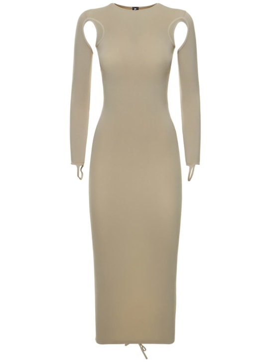 Andreadamo - Robe midi sculptante en jersey ajouré