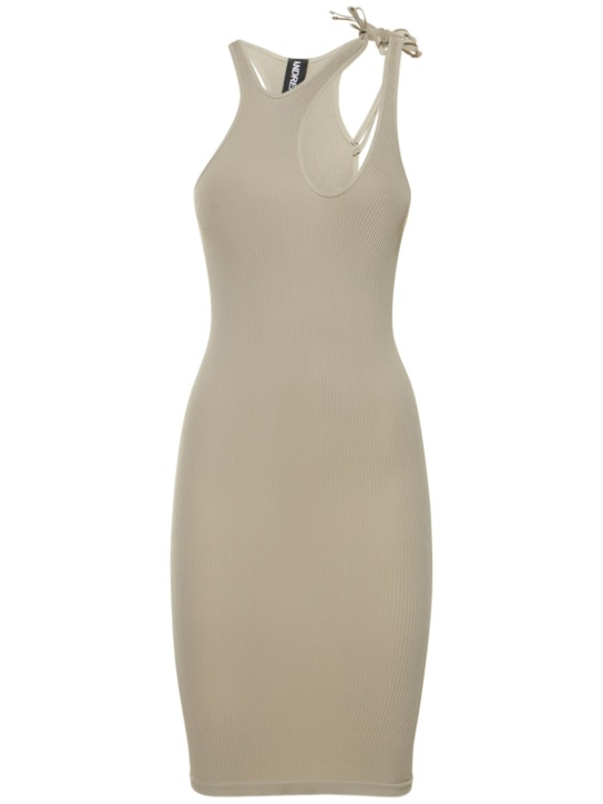 Andreadamo: Vestido corto de jersey acanalado