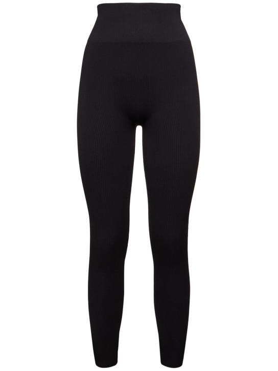 Andreadamo: Leggings aus geripptem Jersey mit Steigbügeln