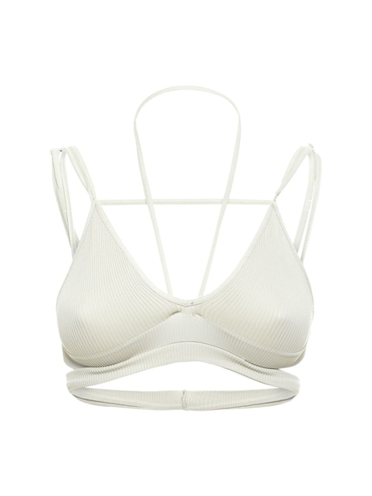 Andreadamo - Soutien-gorge en jersey côtelé avec bretelles