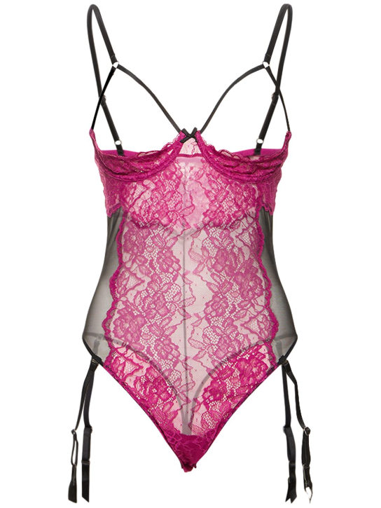 Fleur Du Mal - Body jarretière en dentelle Roxy