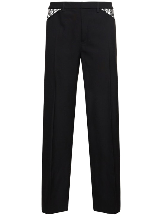Dion Lee: Pantalon formel en laine Picot