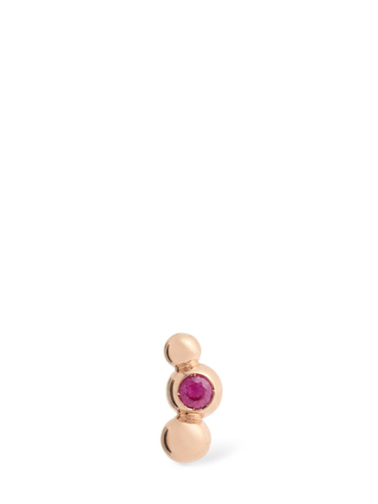 DoDo: 9kt Roségold-Rubin-Mono-Ohrring „Bollicine“