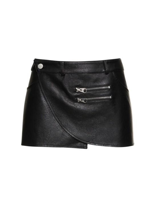 Miaou: Jupe courte en simili-cuir Hunter