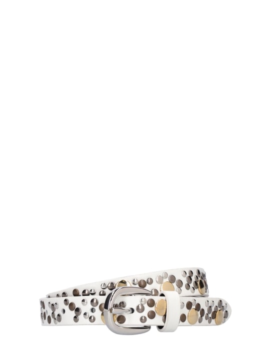 Alessandra Rich - Ceinture en cuir clouté 2 cm