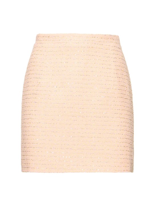 Alessandra Rich: Jupe courte en tweed à sequins