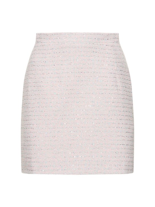 Alessandra Rich - Jupe courte en tweed à sequins