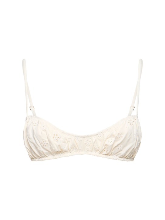 Weworewhat - Haut de bikini ruché à œillets