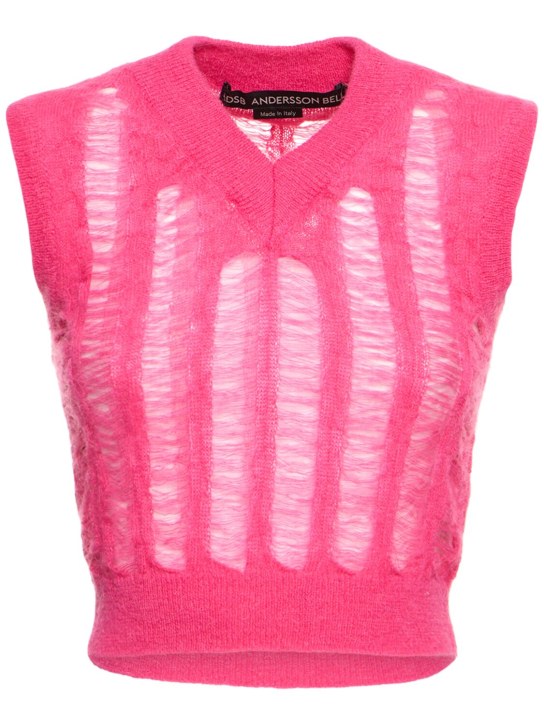 Andersson Bell: Gilet en mohair mélangé Meadow