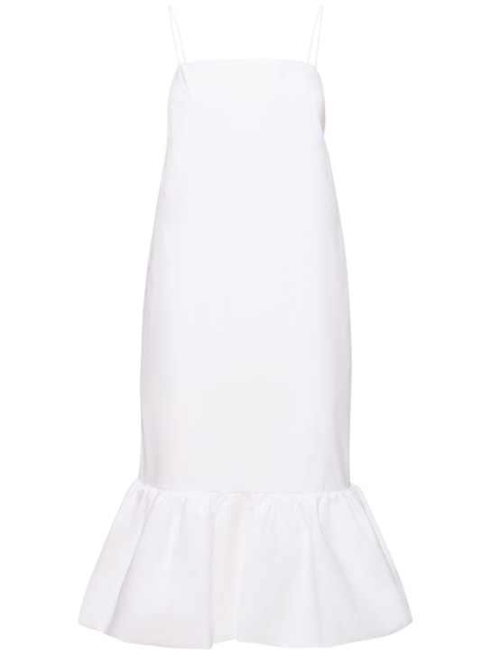 Interior - Robe midi en coton à volants The Fran
