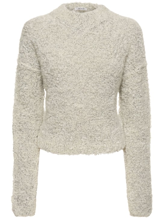 Gauchere: Mohair blend knit long sleeved sweater