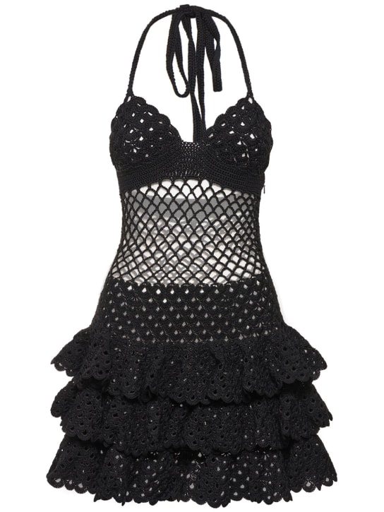 Oscar De La Renta: Vestito in crochet di cotone