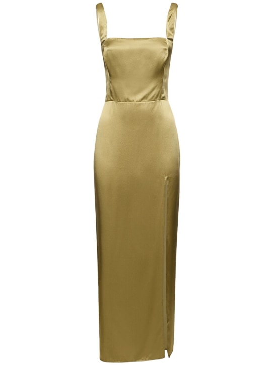 Reformation: Vestido midi de satén de seda