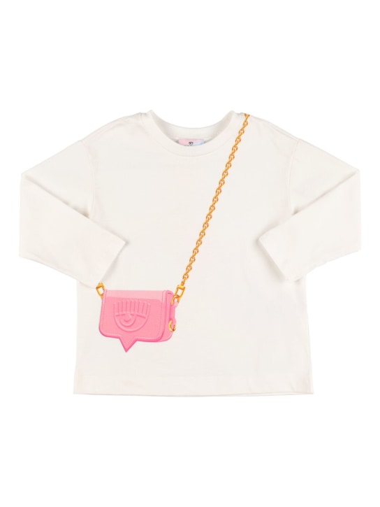 Chiara Ferragni: T-shirt in jersey di cotone con stampa