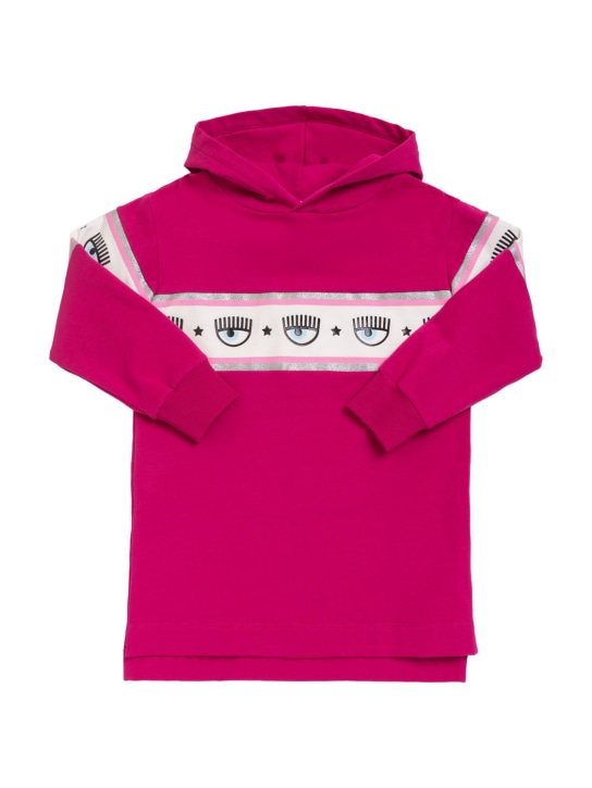 Chiara Ferragni: Logomania print cotton blend sweat dress